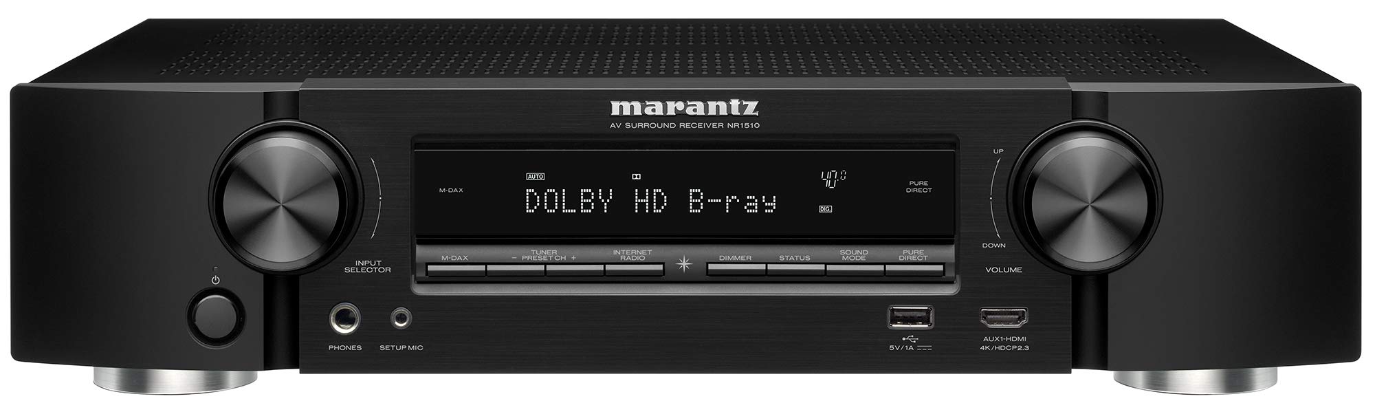 MARANTZ NR-1510 (BLACK), SLIM 5.2 CHANNEL 4K ULTRA HD AV RECEIVER WITH HEOS® BUILT-IN