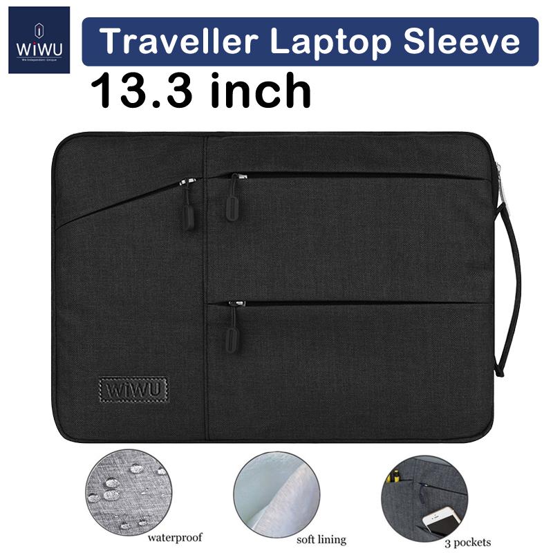 WIWU Traveller 13 13.3 inch Laptop Sleeve Case Bag Pouch for Apple Macbook Pro Air  Surface Lenova Dell