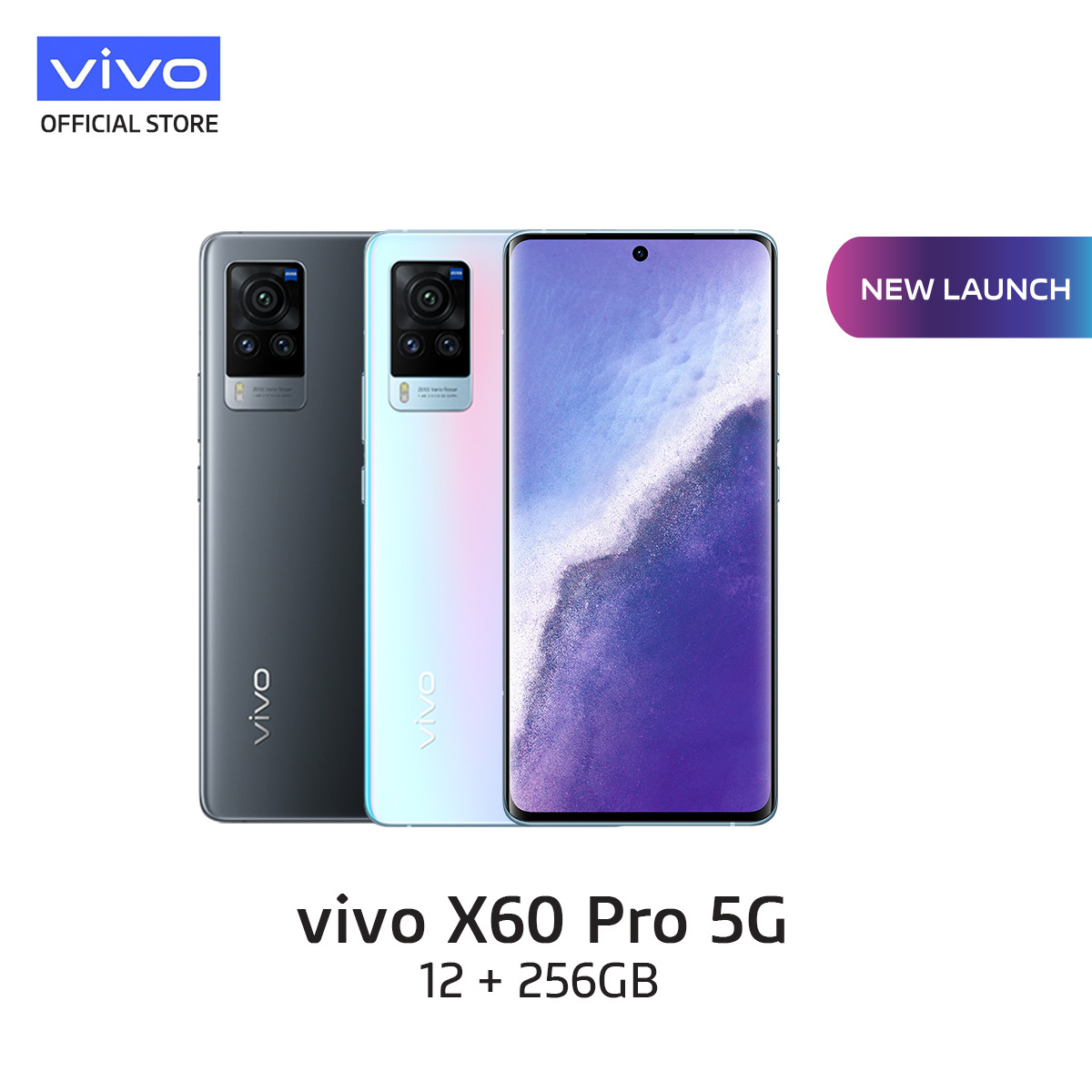 vivo X60 Pro 5G [12GB+3GB/256GB] Gimbal Stabilization 2.0/ VIS 5-Axis Video Stabilization/ Extreme Night Vision 2.0/Qualcomm Snapdragon 870/ 3D Curved Ultra O Screen/ HDR10+ and Hi-Res Certifications 