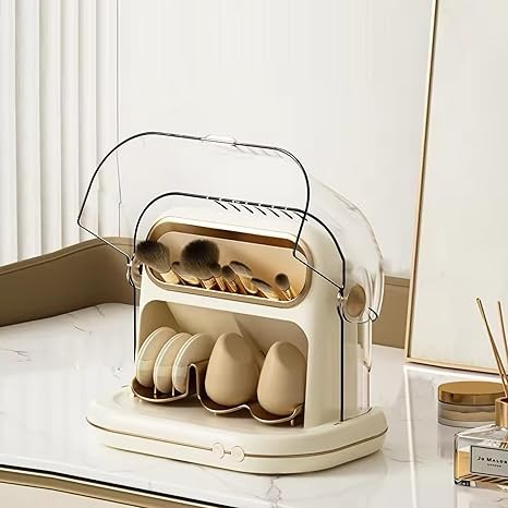 New Technology Electric Makeup Brush Cleaner and Dryer Fast Automatic Drying With Constant Temperature For Gentle Care Without Damaging Bristles. Complete Makeup Brush Cleaning Set